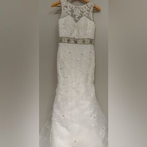Elegant White Embellished Dress wedding dress